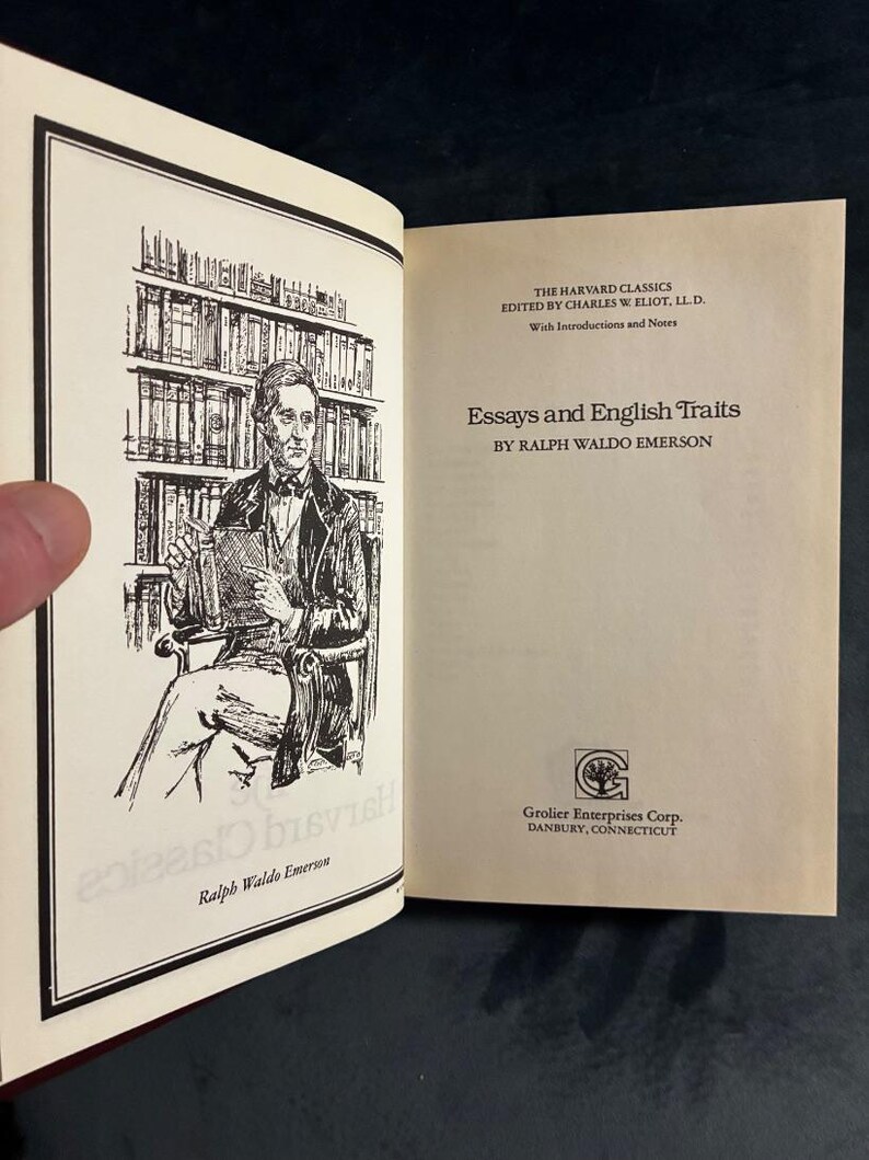 Essays and English Traits (The Harvard Classics) by Ralph Waldo Emerson 1995 Grolier Enterprises Corp. Edition Near Fine image 3