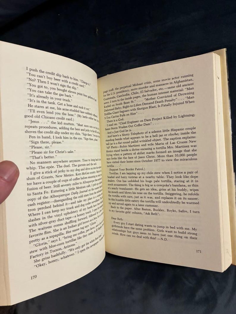 The Fool's Progress di Edward Abbey 1988 Prima edizione Prima stampa Quasi perfetto/Quasi perfetto immagine 6