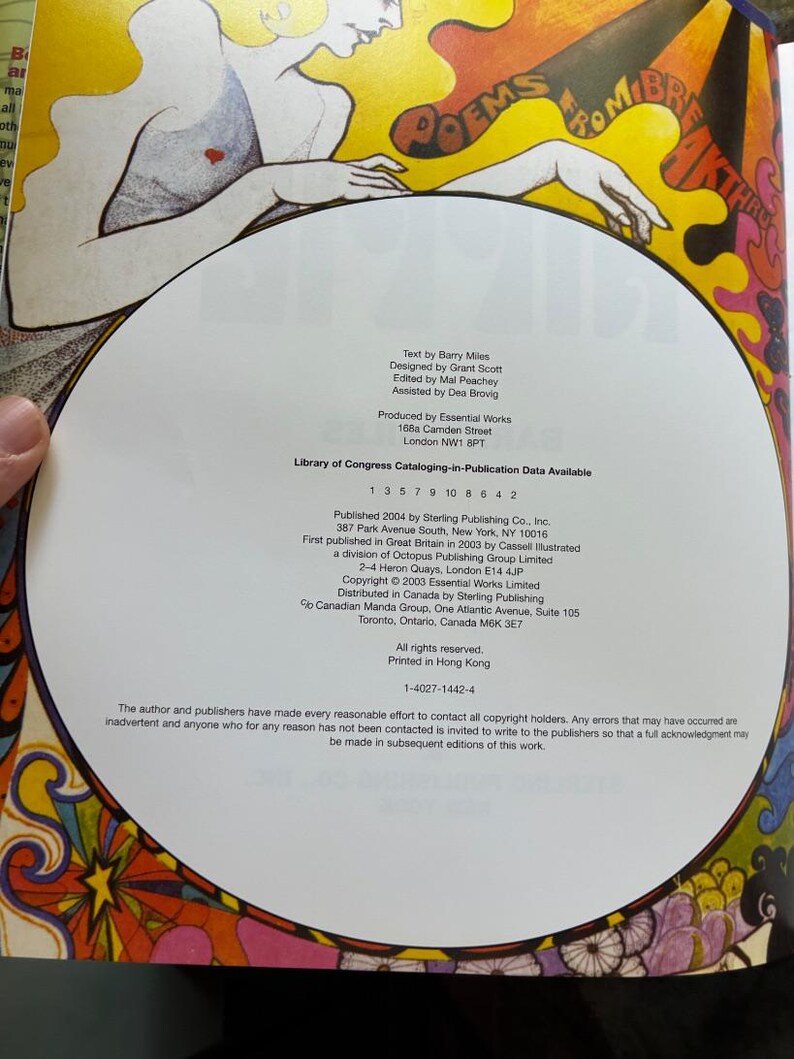 Hippie by Barry Miles 2004 Sterling Publishing First Printing Near Fine/Very Good Hardcover image 3
