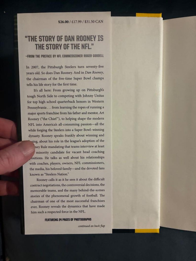 Dan Rooney: My 75 Years with the Pittsburgh Steelers and the NFL by Dan Rooney, as told to Andrew E. Masich and David F. Halaas 2007 First image 2