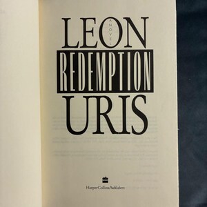 Redemption van Leon Uris, eerste editie, eerste druk, bijna in nieuwstaat (HCDJ). afbeelding 4