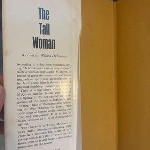 ウィルマ・ダイクマン著『背の高い女』：初版ハードカバー（1962年） 画像 3