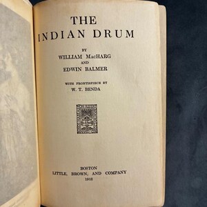 The Indian Drum by MacHarg and Balmer: First Edition 1918 Hardcover image 2