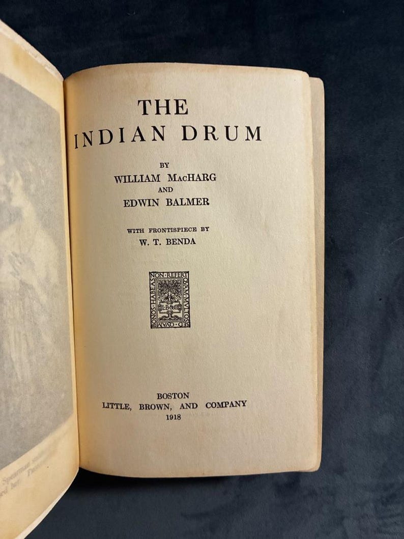 The Indian Drum by MacHarg and Balmer: First Edition 1918 Hardcover image 2