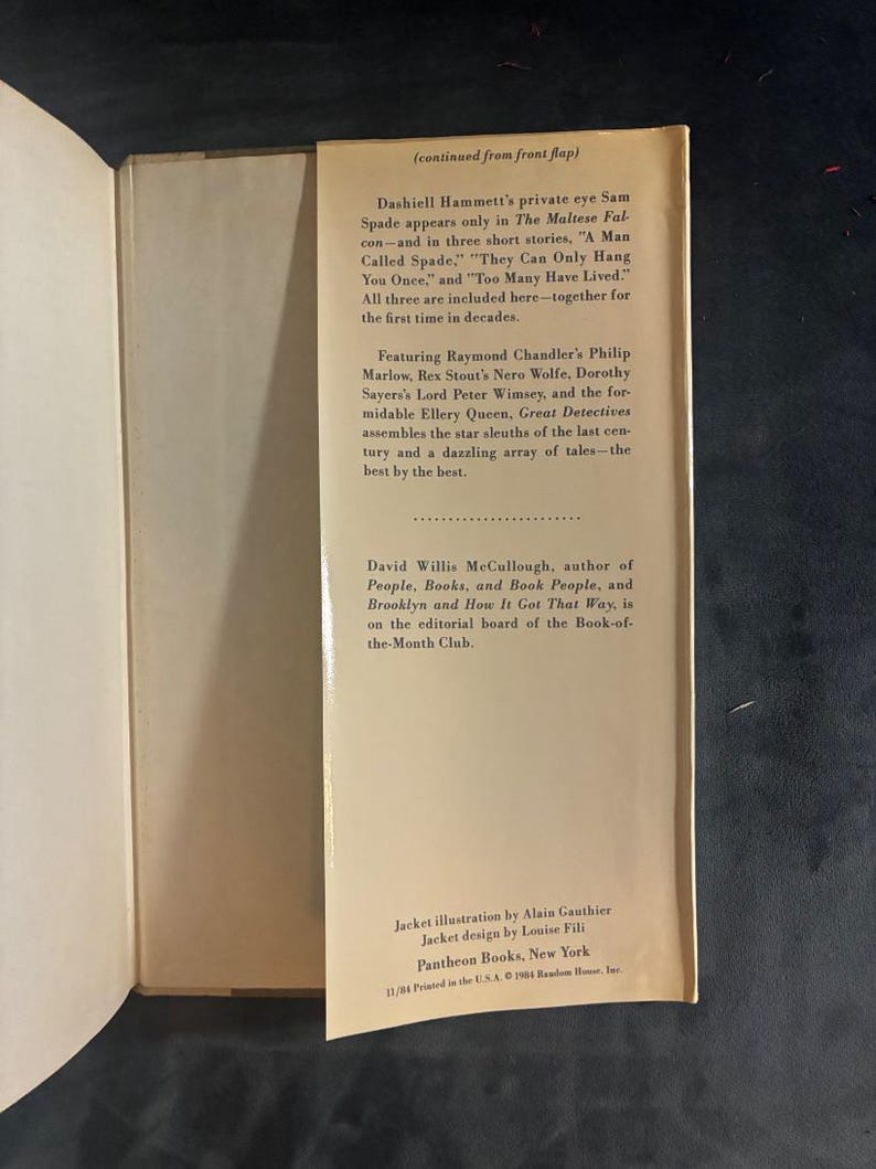 Great Detectives: A Century of the Best Mysteries from England and America by David Willis McCullough (editor) 1984 First Edition First image 5