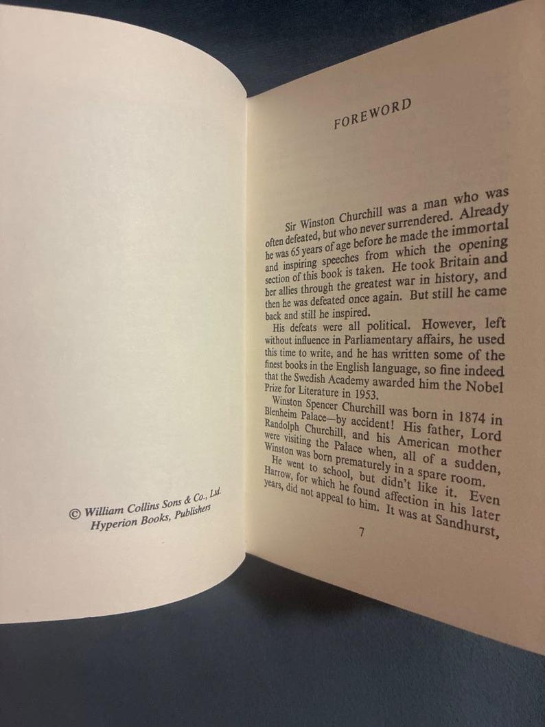 Winston Churchill: His Wit and Wisdom (intro by Jack House) Hyperion Edition Hardcover image 2