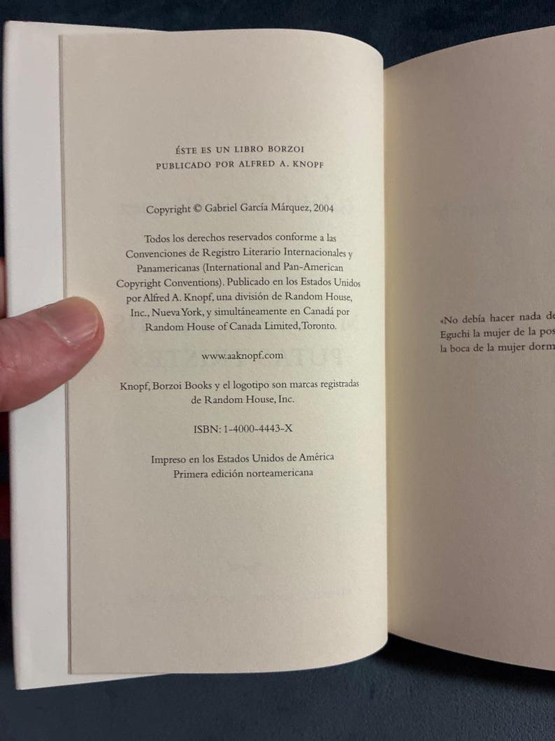 Memória das minhas putas tristes, de Gabriel García Márquez. Primeira edição, primeira impressão. Quase perfeito/Quase perfeito. Capa dura. imagem 5