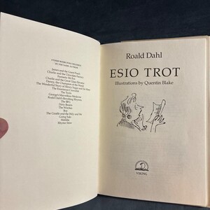 Esio Trot by Roald Dahl 1990 First Edition First Printing Near Fine/Very Good image 4