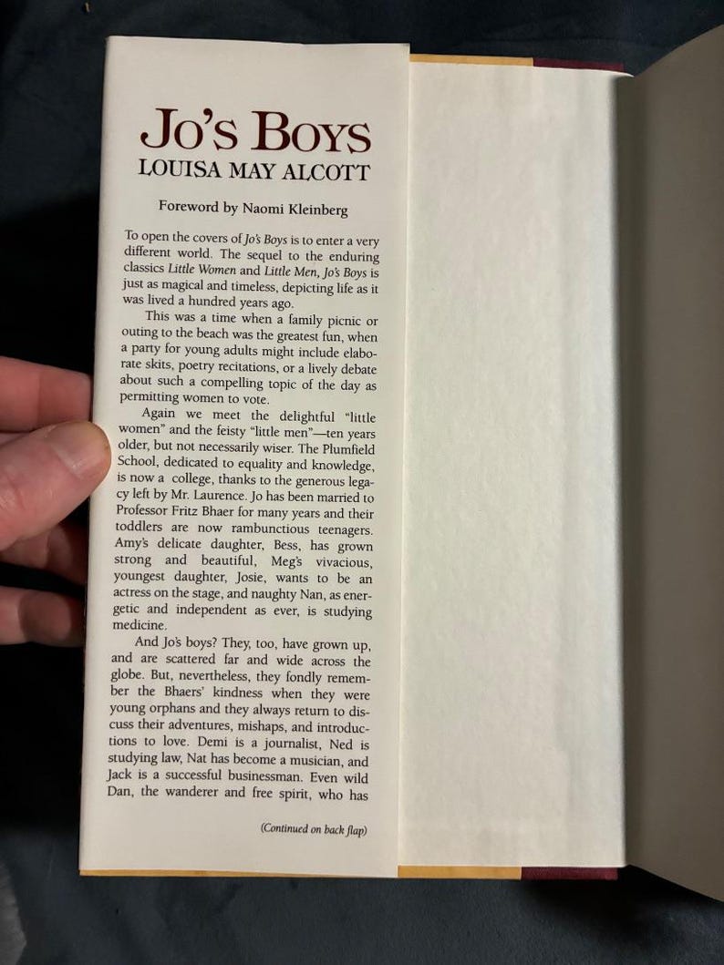 Los hijos de Jo y cómo resultaron ser de Louisa May Alcott, edición de Gramercy Books de 1994, primera impresión, casi perfecto/casi perfecto. imagen 4