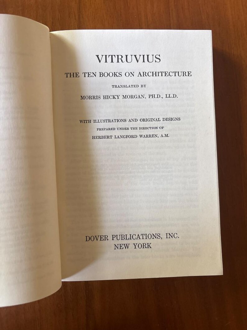 Vitruve : Les Dix Livres de l'Architecture (Traduction de Morgan) - État proche du neuf (broché) image 5