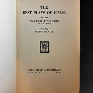 De bästa pjäserna från 1922-23 och årsboken för dramat i Amerika av Burns Mantle (redaktör) bild 5