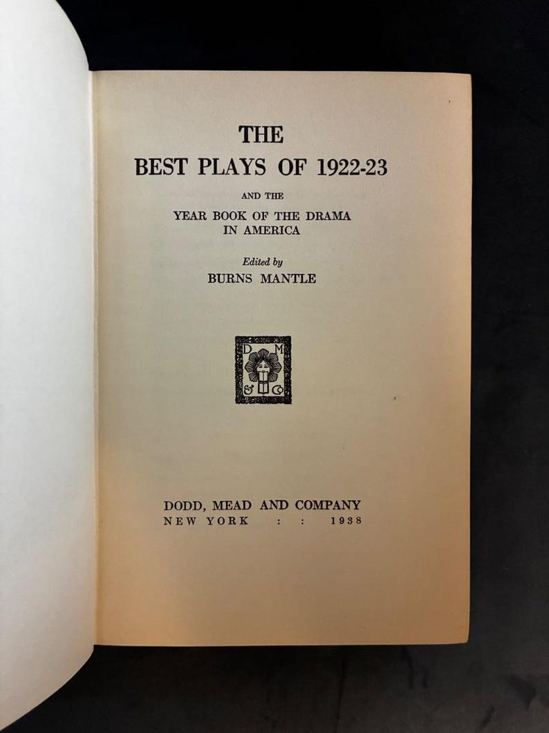 De bästa pjäserna från 1922-23 och årsboken för dramat i Amerika av Burns Mantle (redaktör) bild 5
