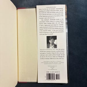 The Overseer by Jonathan Rabb 1998 First Edition First Printing Near Fine/Near Fine image 5