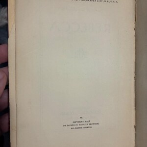 Rebecca by Daphne du Maurier Doubleday, Doran, 1938, Good Hardcover image 5