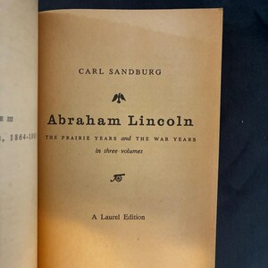 Abraham Lincoln von Carl Sandburg Dell, 1959, Präriejahre und Kriegsjahre Bild 11