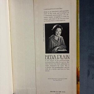 Random Winds by Belva Plain 1980 Delacorte Press Edition Very Good/Very Good Hardcover image 10