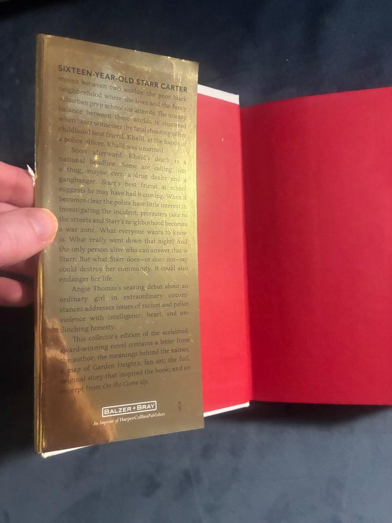 The Hate U Give (Collector's Edition) by Angie Thomas Collector's Edition Edition Third Printing Near Fine/Very Good Hardcover image 4