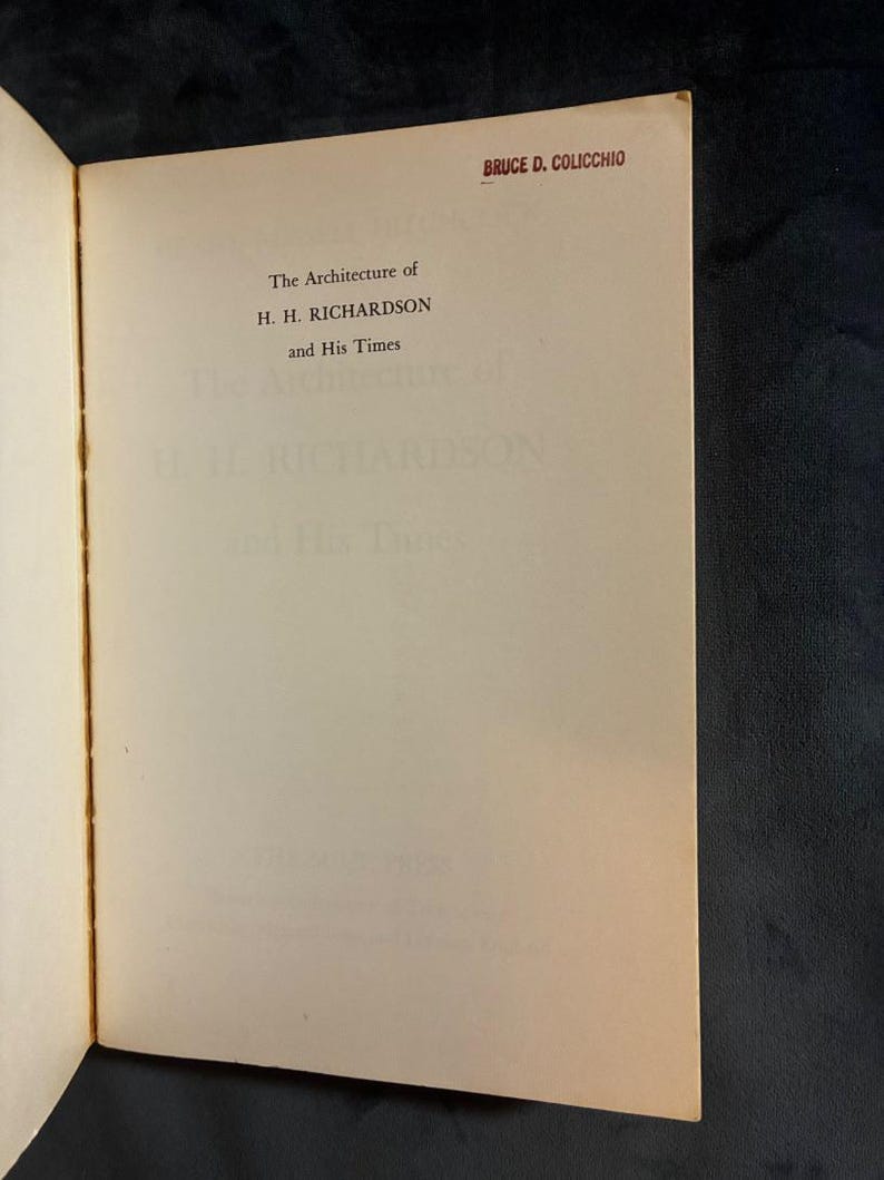 Livre d'architecture de H.H. Richardson : Henry-Russell Hitchcock, édition de 1975 (bon état) image 2