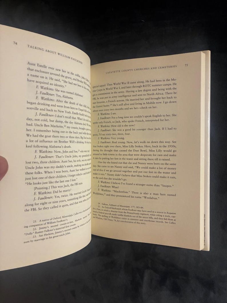 Talking About William Faulkner by Sally Wolff Signed 1996 First Edition first printing image 6