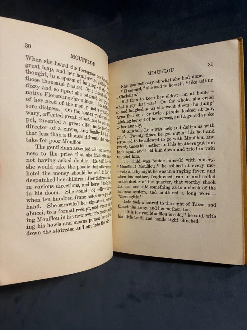 Moufflou and Other Stories by Louisa de la Ramé (Ouida) 1910 First Edition First Printing Very Good Hardcover image 7