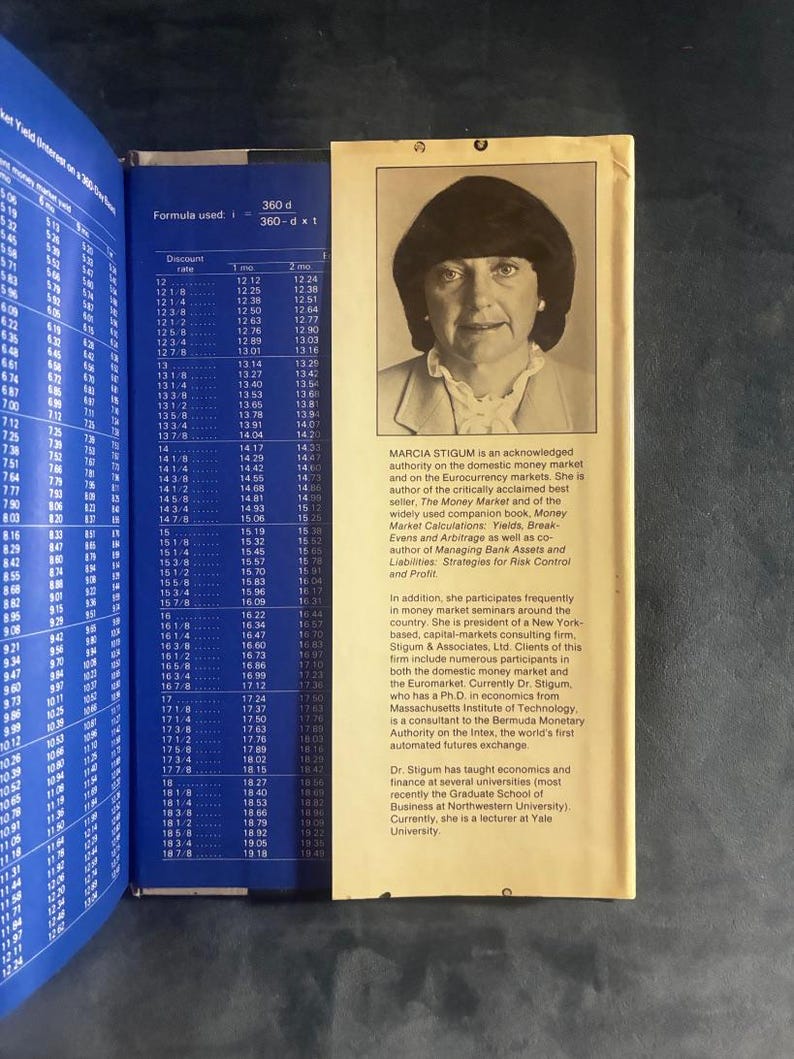 El mercado monetario (Edición revisada) de Marcia Stigum, 1983, edición Dow Jones-Irwin, segunda impresión, casi perfecto/muy bueno. imagen 5