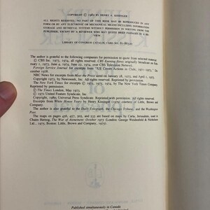 Years of Upheaval by Henry A. Kissinger 1982 Little, Brown Edition Near Fine/Very Good image 3