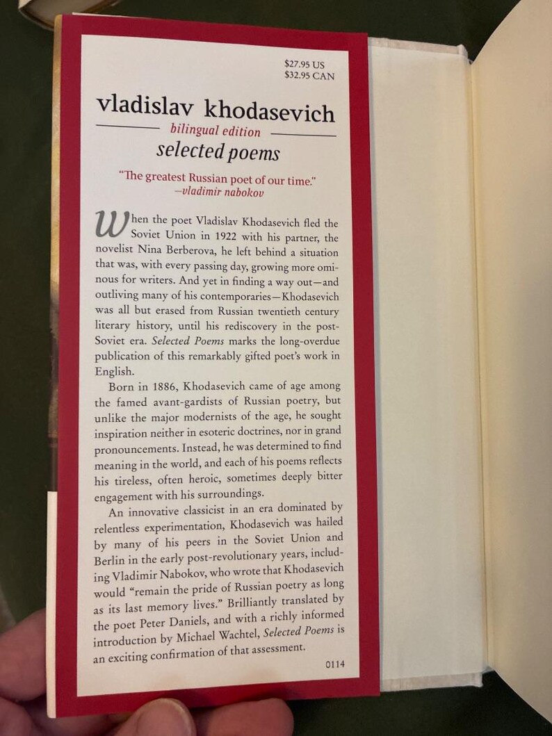Vladislav Khodasevich Ausgewählte Gedichte Erste Ausgabe Zweisprachig Hardcover Bild 4