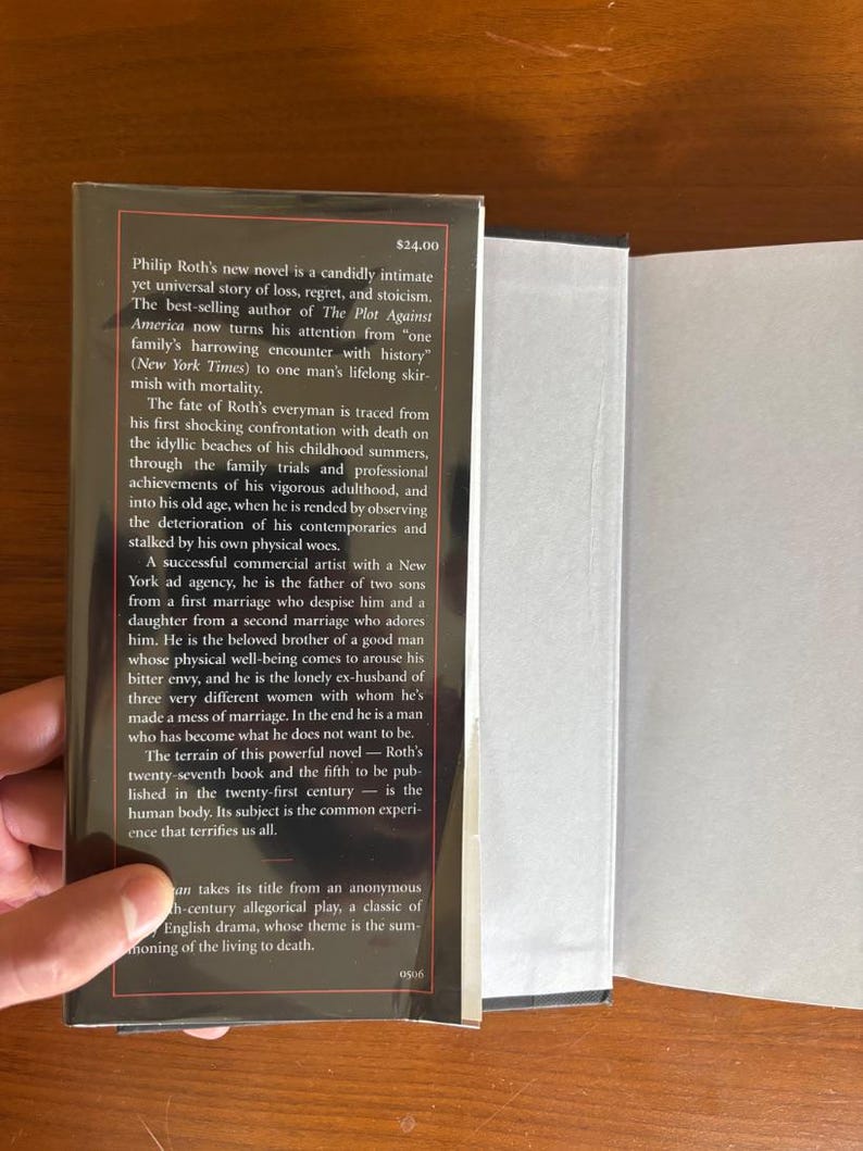 Everyman by Philip Roth First Edition Printing Hardcover (Fine) image 4