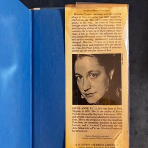Machine Dreams de Jayne Anne Phillips, signé, première édition, premier tirage, 1984, état excellent/quasi excellent, couverture rigide image 6