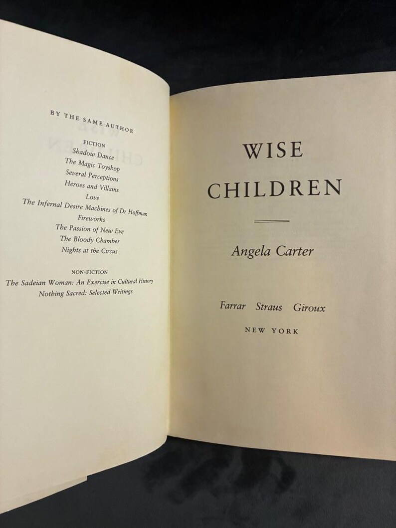 Wise Children by Angela Carter 1992 First Edition Near Fine/Near Fine image 5