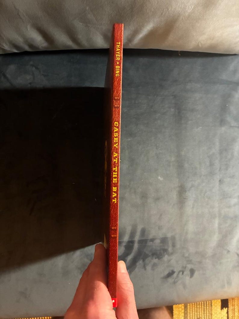 Casey at the Bat: A Ballad of the Republic Sung in the Year 1888 by Ernest Lawrence Thayer; illustrated by Christopher Bing 2001 Scholastic image 6