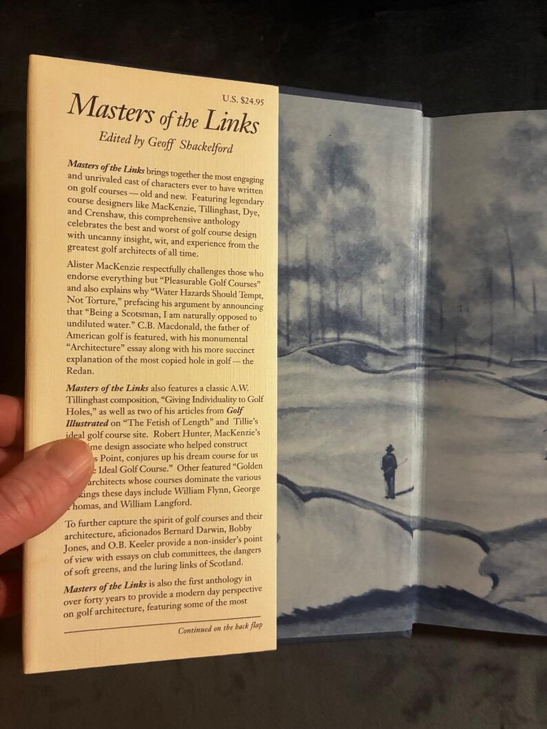 Masters of the Links: Essays on the Art of Golf and Course Design, Geoff Shackelford 1997 First Edition First Printing Hardcover image 2