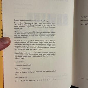 デニス・ルヘイン著『シャッターアイランド』2003年初版初刷　美品／ほぼ美品 画像 3