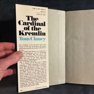 Der Kardinal des Kremls von Tom Clancy, 1988, Erstausgabe, erster Druck, sehr gut bis sehr gut+ Bild 2