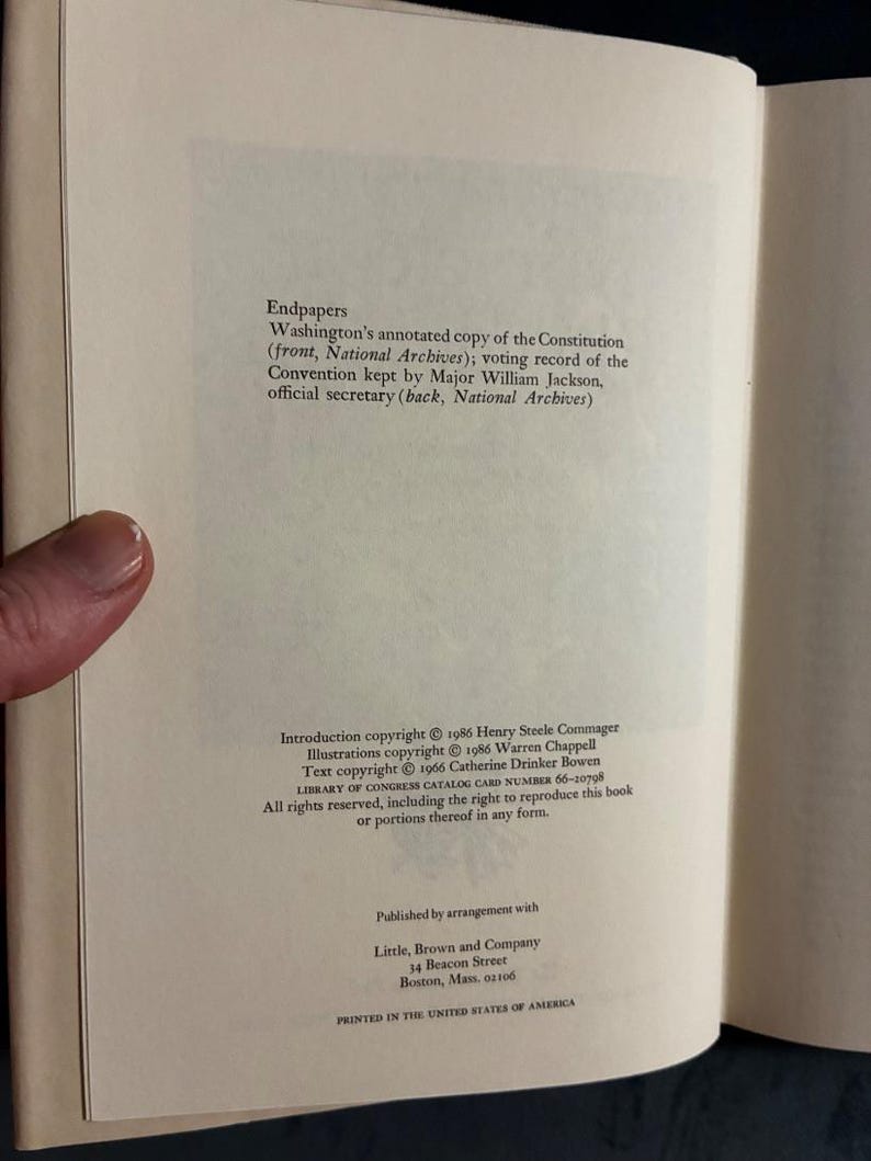 Milagro en Filadelfia, de Catherine Drinker Bowen. Edición de 1986 con estuche. imagen 6