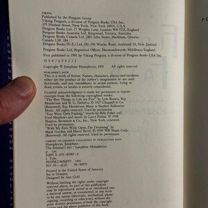 The Fireman's Fair by Josephine Humphreys Signed 1991 First Edition First Printing Fine/Near Fine image 3