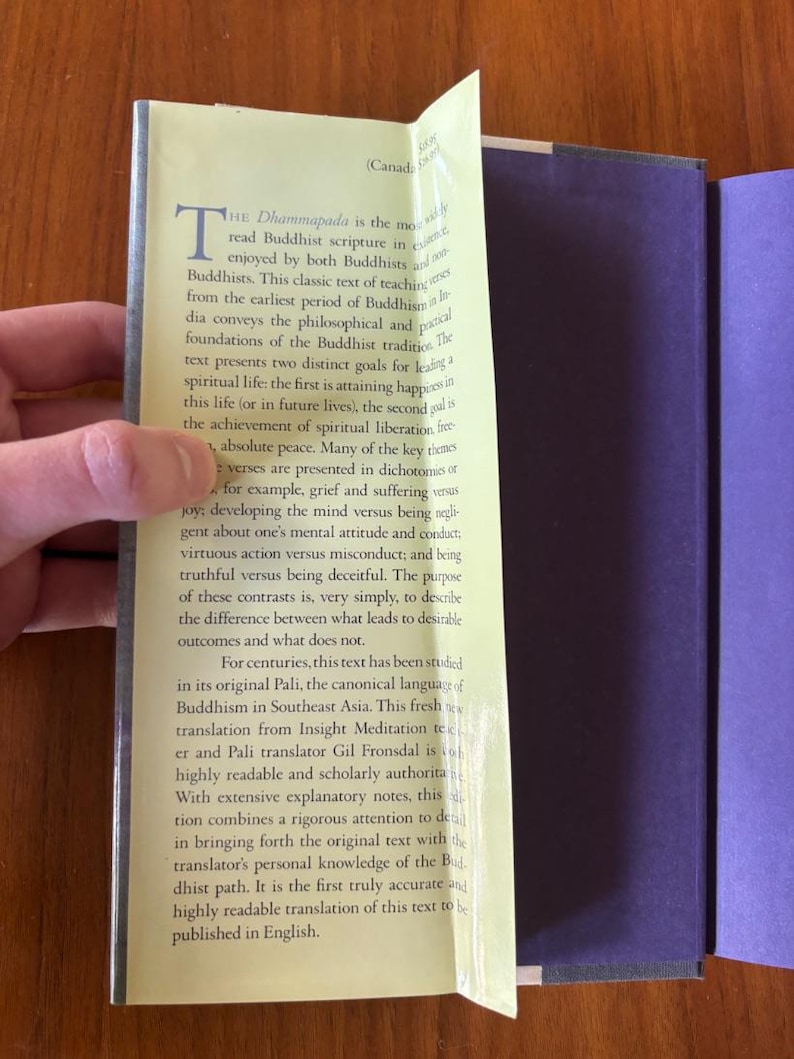 The Dhammapada: A New Translation of the Buddhist Classic with Annotations by Gil Fronsdal Near Fine Hardcover image 5