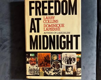 Freedom at Midnight by Larry Collins and Dominique Lapierre 1975 First Edition First Printing Near Fine/Very Good Hardcover