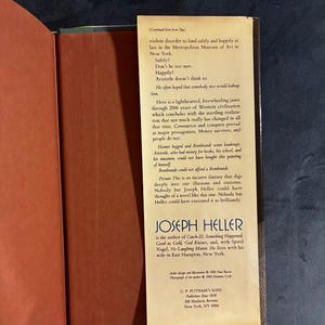 Picture This von Joseph Heller, 1988, Erstausgabe, erster Druck, sehr guter bis nahezu neuwertiger Zustand, Hardcover. Bild 5