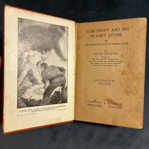 Tom Swift and His Planet Stone Victor Appleton 1935 First Edition First Printing Good Hardcover image 3