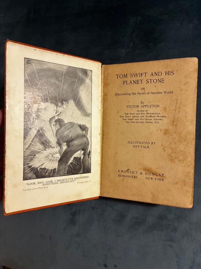 Tom Swift and His Planet Stone Victor Appleton 1935 First Edition First Printing Good Hardcover image 3