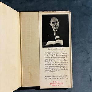 Yossele Rosenblatt Biography: First Edition 1954 Hardcover (Very Good/Good) image 6