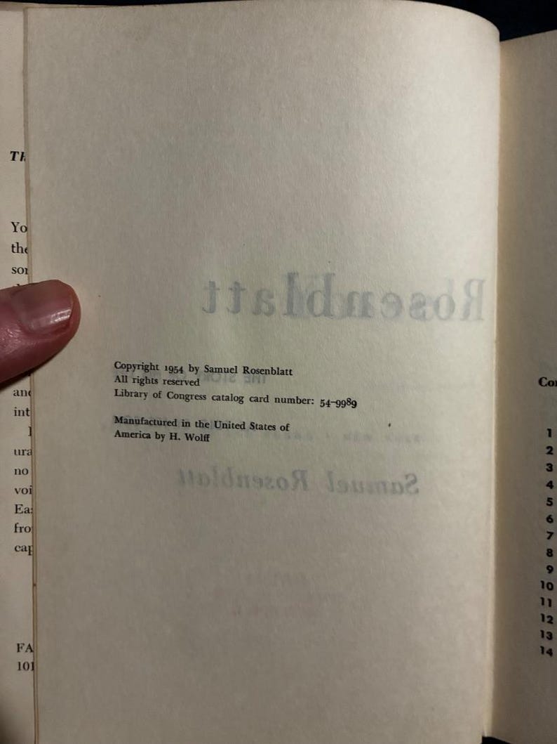 Yossele Rosenblatt Biography: First Edition 1954 Hardcover (Very Good/Good) image 3