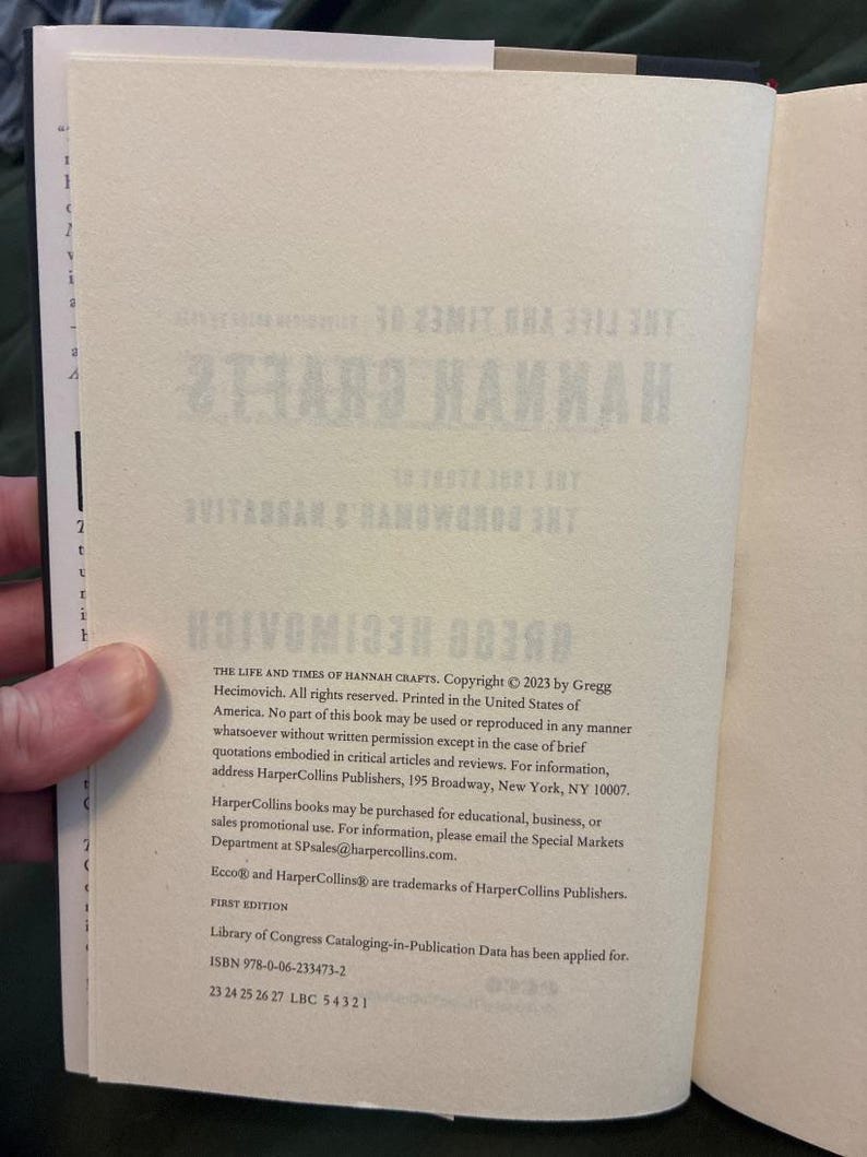 The Life and Times of Hannah Crafts: True Story Bondwoman's Narrative Gregg Hecimovich First Edition image 2