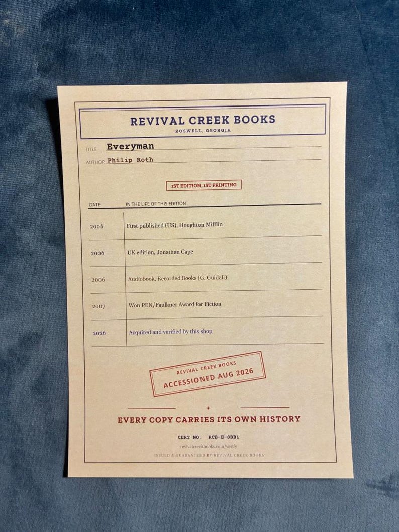 Everyman by Philip Roth First Edition Printing Hardcover (Fine) image 11
