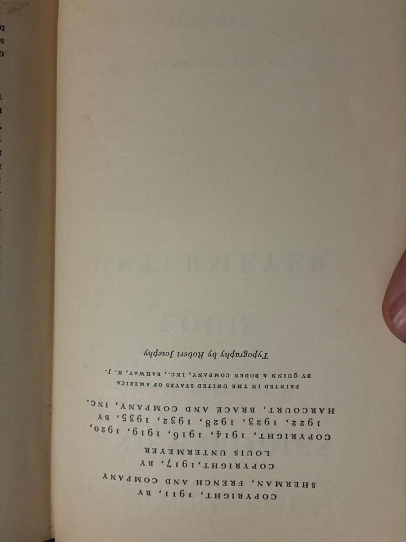 Poemas y parodias selectas de Louis Untermeyer por Louis Untermeyer, 1935. Primera edición. Muy buen estado. Tapa dura. imagen 6