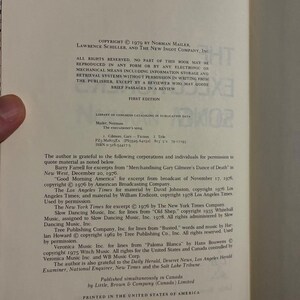 Le Chant du bourreau de Norman Mailer, première édition, premier tirage, état proche du neuf/très bon+, couverture rigide image 6
