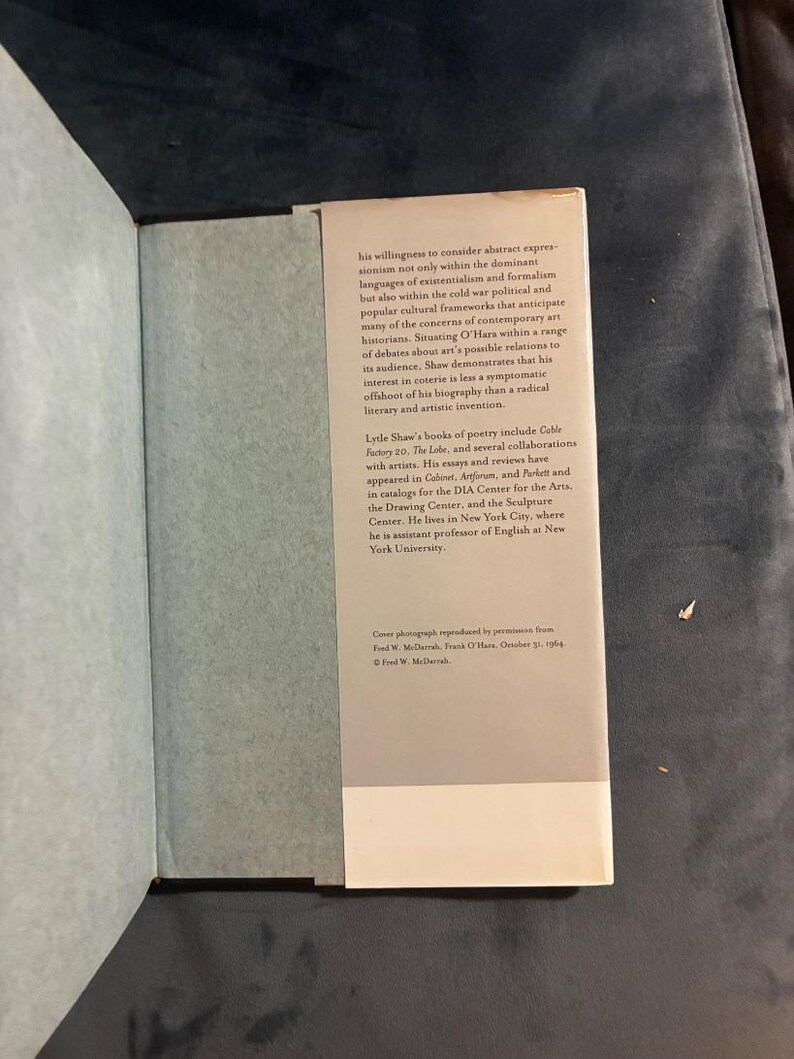 Frank O'Hara: The Poetics of Coterie by Lytle Shaw (First Edition, First Printing) image 11