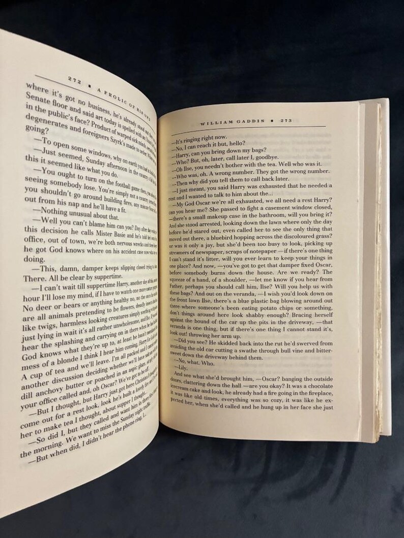 Una aventura propia de William Gaddis, 1994. Primera edición, primera impresión. Casi perfecto/Casi perfecto. imagen 4