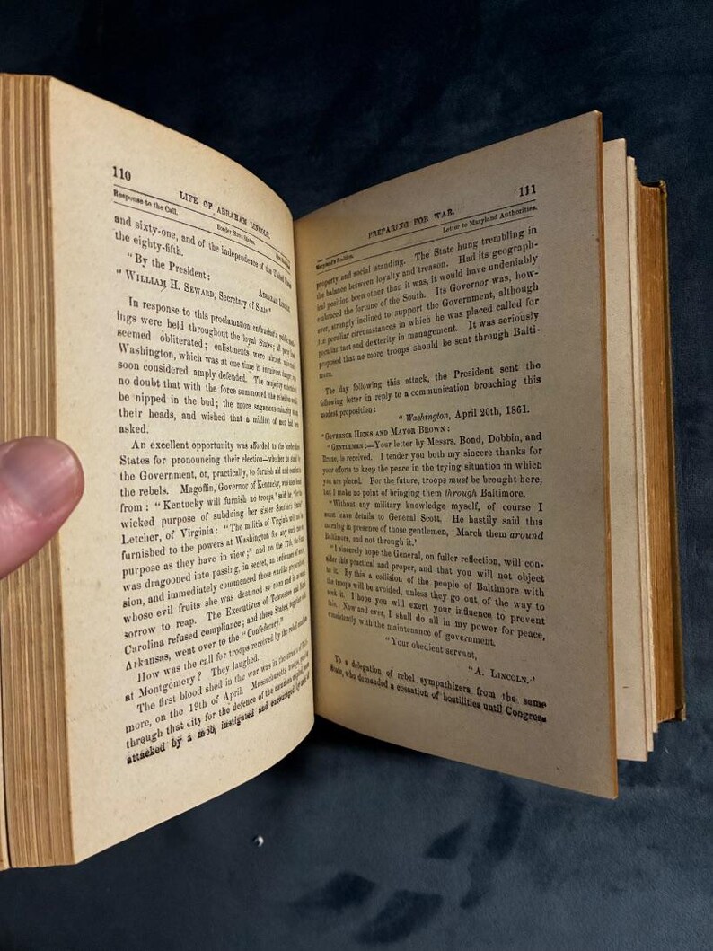 Life of Abraham Lincoln, Sixteenth President of the United States by Frank Crosby 1865 First Edition Very Good Hardcover image 5